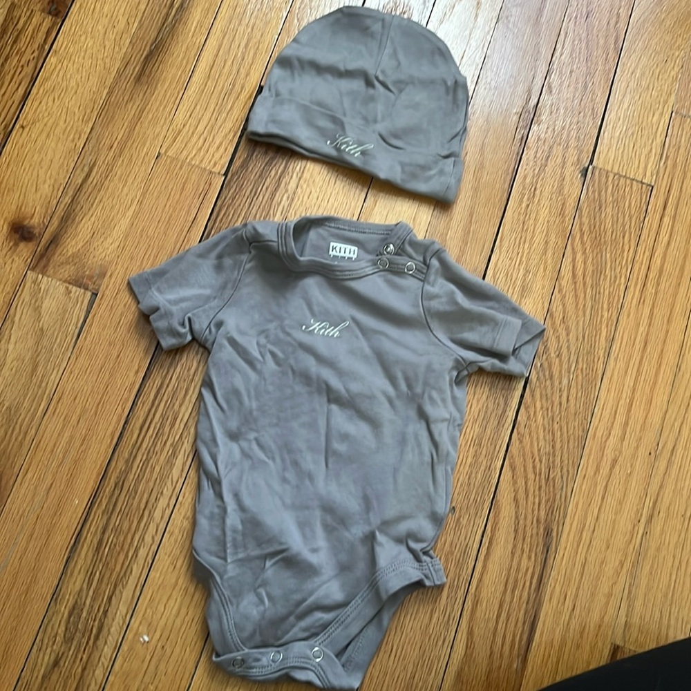 Kith onesie and hat